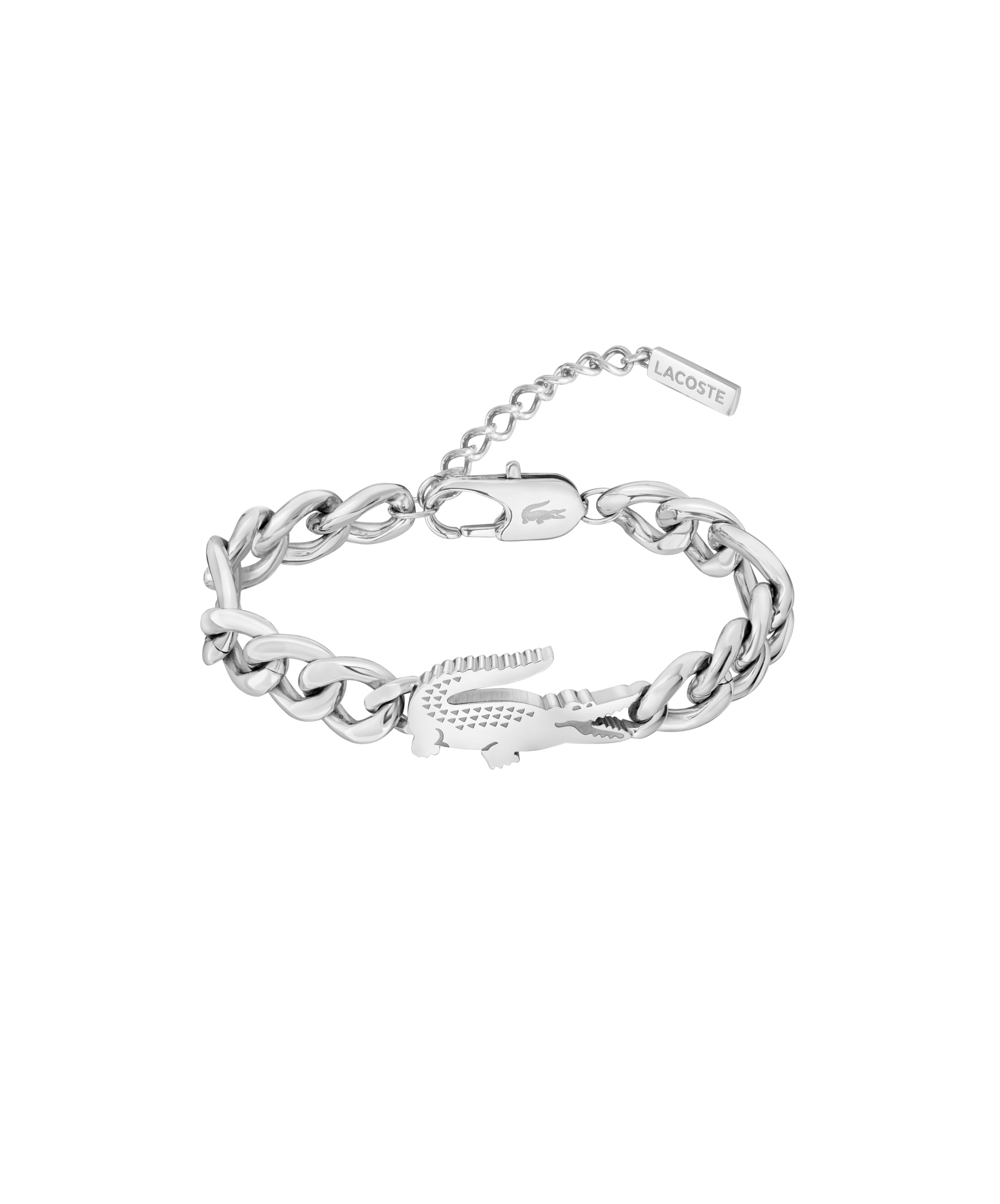Lacoste For Men and Women CROCODILE Collection Chain Bracelet in Stainless Steel