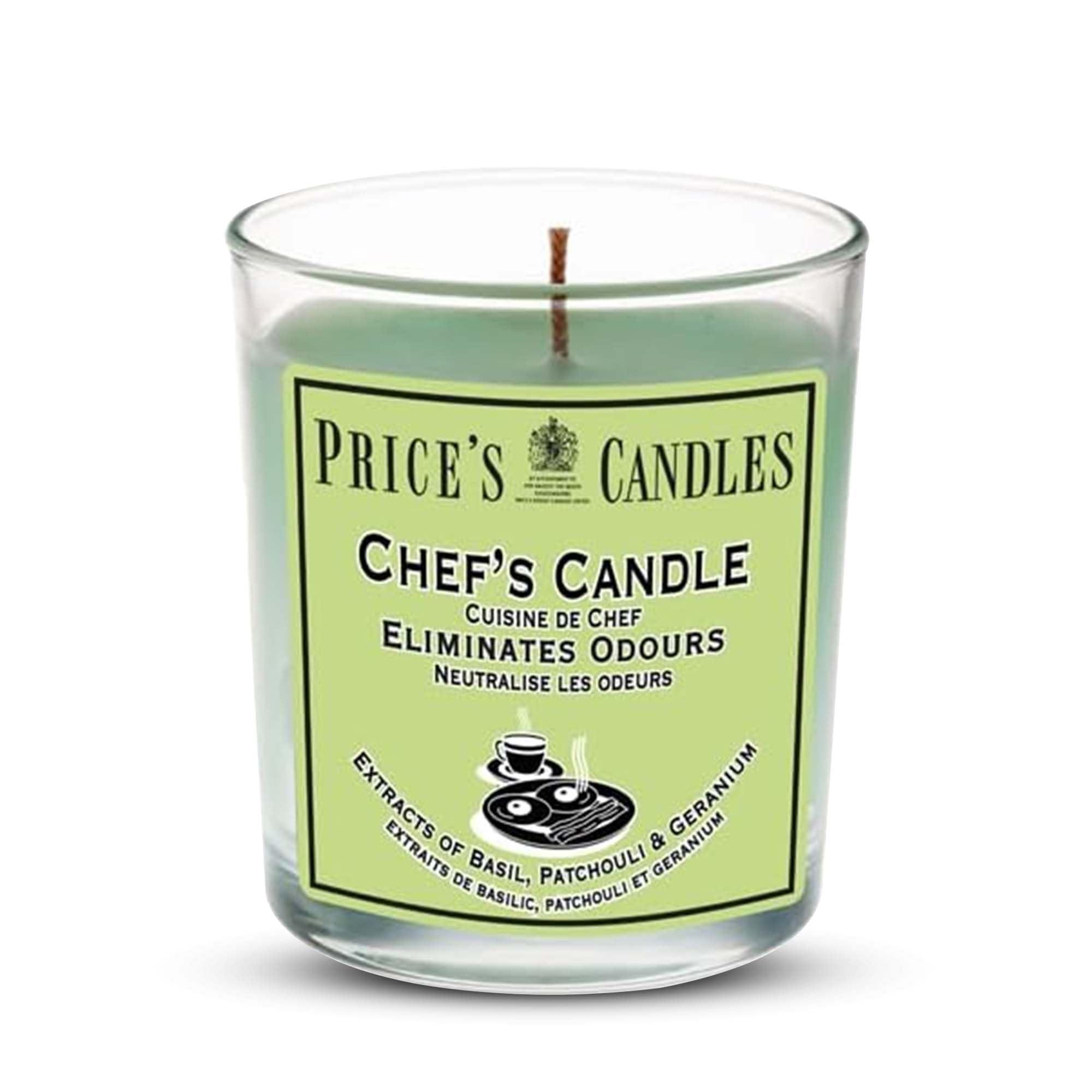 Price's Candles Chef's Jar Candle Fresh Scented Odour Reducing Candle with Basil