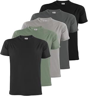 ALPIDEX Herren T-Shirts 5er Set Basic Rundhals 100% Baumwolle S - 5XL