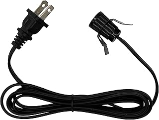 Creative Hobbies 7110K Black Single Light Replacement Clip in Lamp Cord for Christmas Village House, Pumpkin Lights, Small Objects | Pack of 1