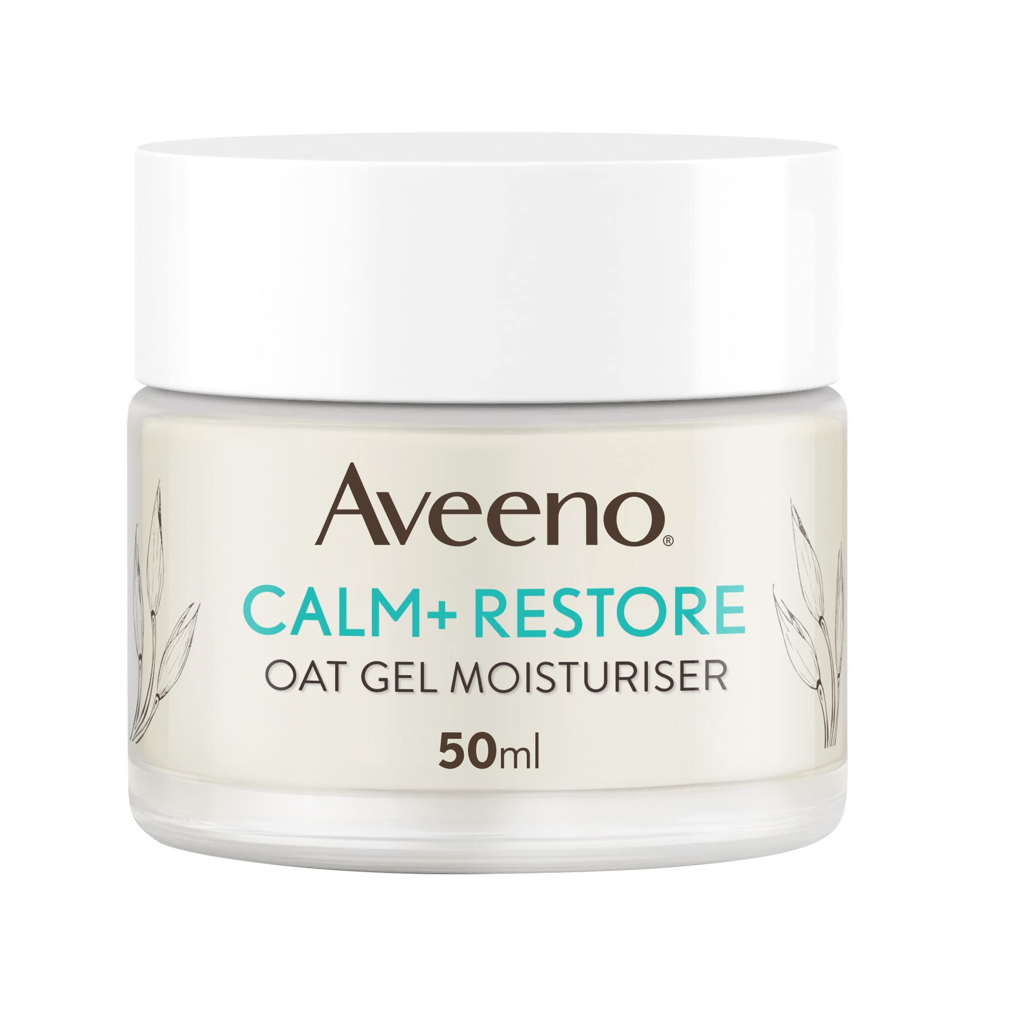 Aveeno Face Calm+Restore Oat Gel Moisturiser for Sensitive Skin (1x 50ml) | Inst
