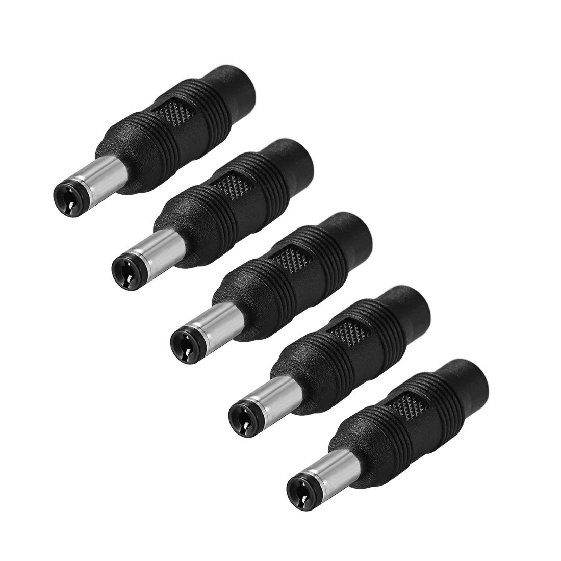 uxcell 5pcs DC Power Connector Adapter 5.5mm x 2.1mm Male Plug to 3.5mm x 1.35mm
