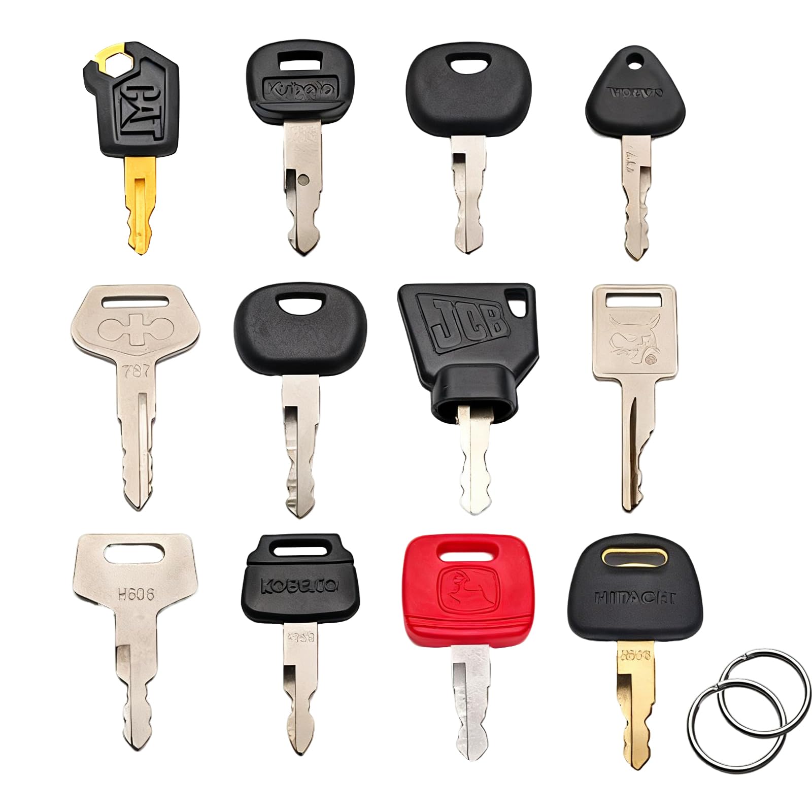 12 Pcs Ignition Starter Switch Keys Universal Heavy Equipment Master Key | Metal