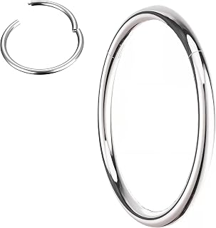 Body CAC Titanium 22G/20G/18G/16G/14G Gold Black Clicker Nose Hoop Ring