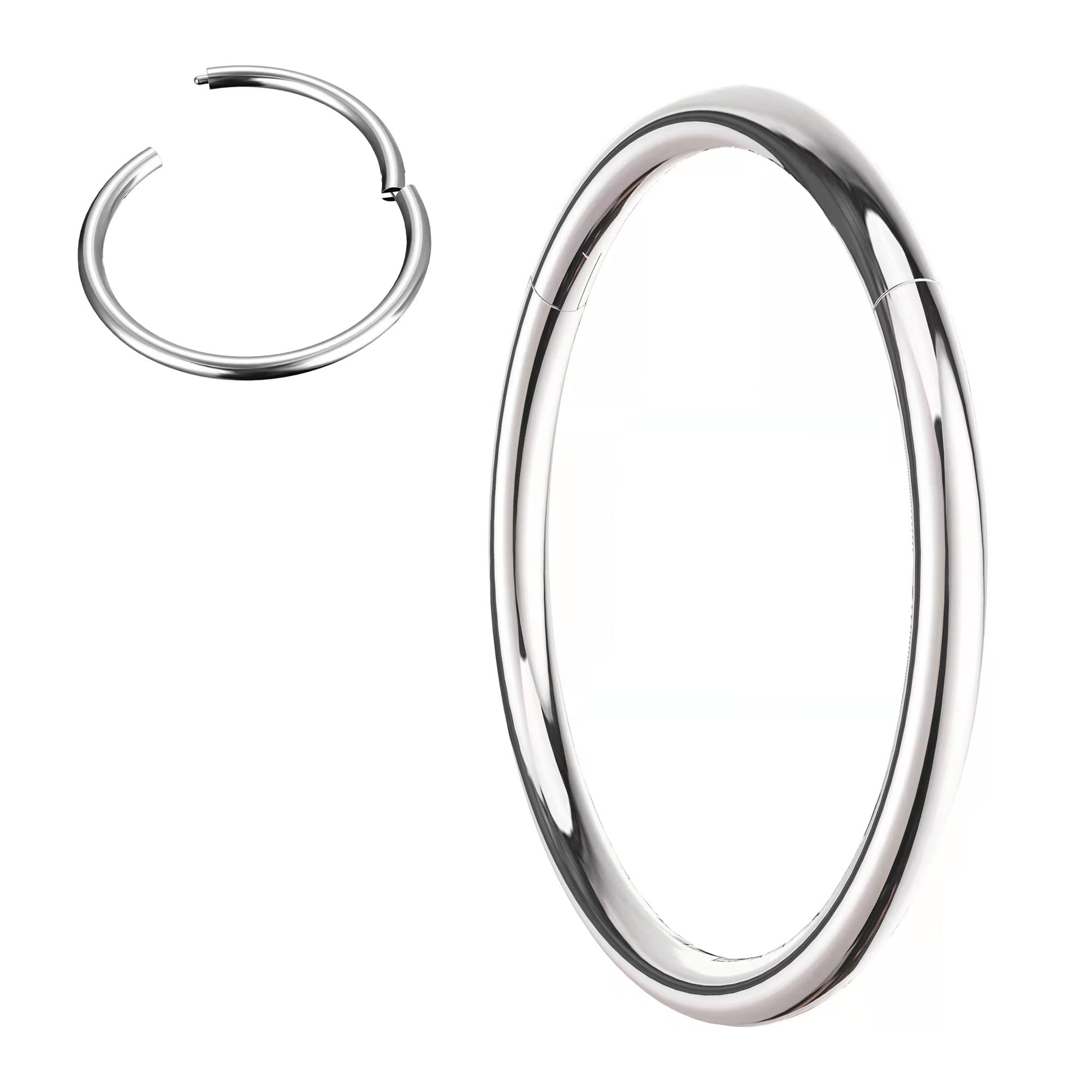 Body CAC Titanium 22G/20G/18G/16G/14G Gold Black Clicker Nose Hoop Ring