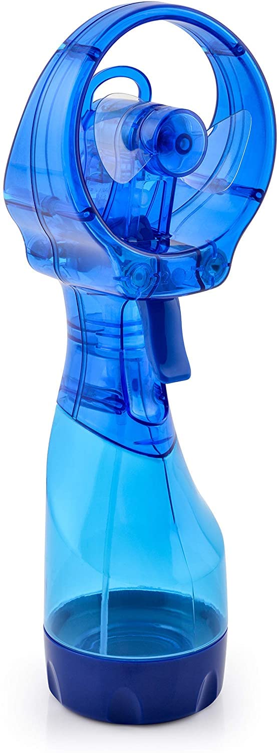 O2COOL Deluxe Handheld Misting Fan Battery Powered Dark Blue