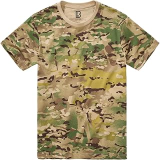 Brandit Men's Premium T-Shirt Short Sleeve Forest Camouflage
