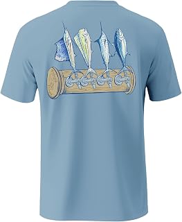 Palmyth Fishing Shirts Men Short Sleeve UPF 50+ Sun Protection UV T-Shirt