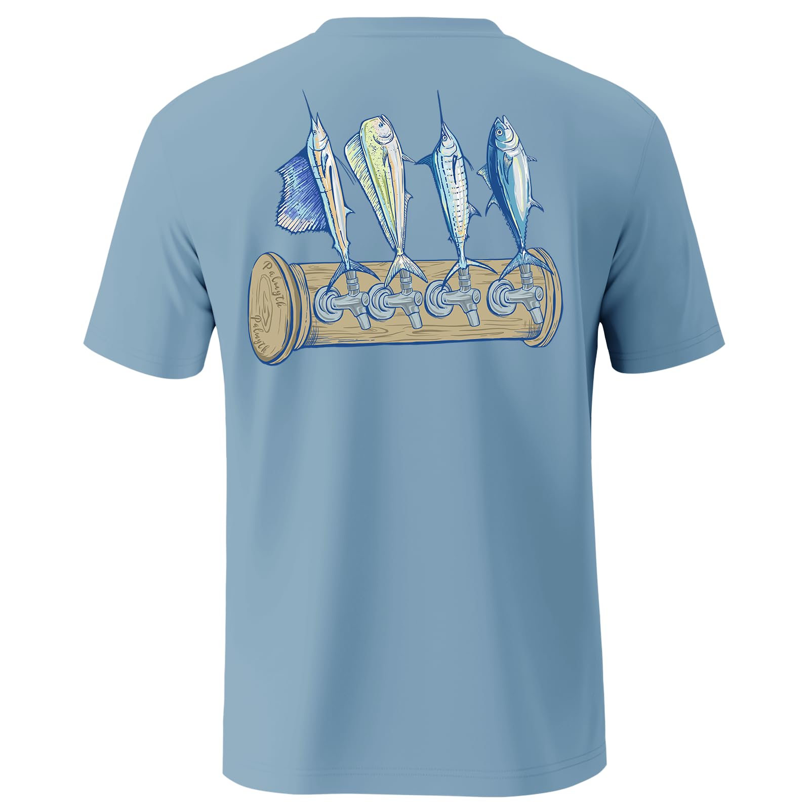 Palmyth Fishing Shirts Men Short Sleeve UPF 50+ Sun Protection UV T-Shirt