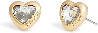 COACH Stone Heart Stud Earrings