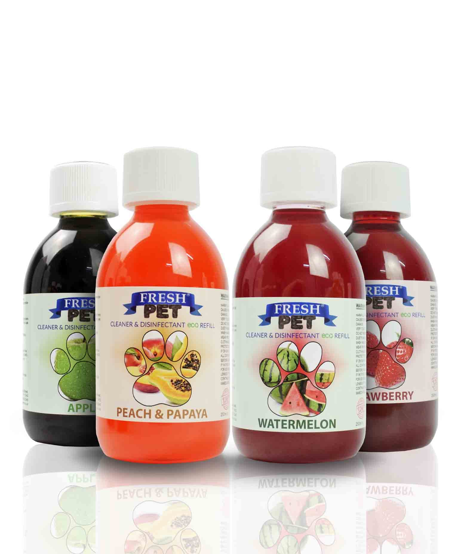 Trade Chemicals Fresh Pet Disinfectant Eco Refill 4 X 250 ml (Fruity Pack)