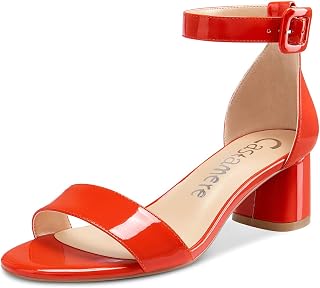 Castamere Women's Peep Toe Ankle Strap Sandals Block Heel 5 cm
