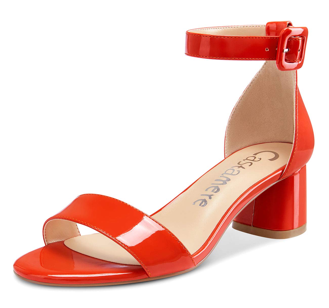 Castamere Women's Peep Toe Ankle Strap Sandals Block Heel 5 cm