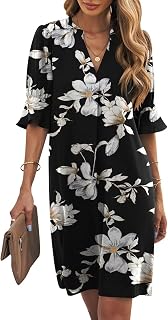 Wkior Women's Summer Dress with Halter Neck and Pocket