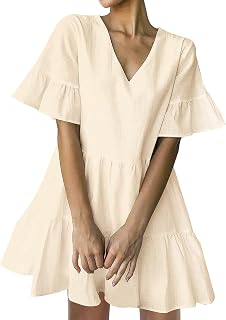 FANCYINN Abiti Estivi Donna Abito Corto Bianco da Cocktail per Sera