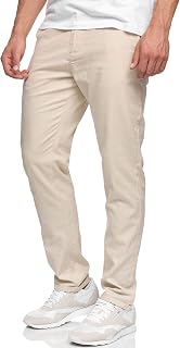 Indicode Men's Haverfield Lightweight Linen and Cotton Trousers