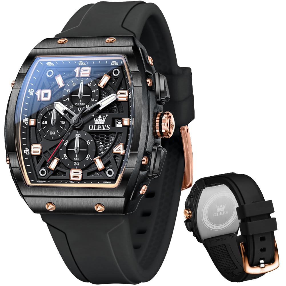 OLEVS - Diamond Watches for Men, Business Dress Watch, Water Resistant, Luminous