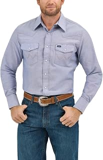 Wrangler Men's Authentic Cowboy Cut Western Work Shirt Big and Tall Sizes