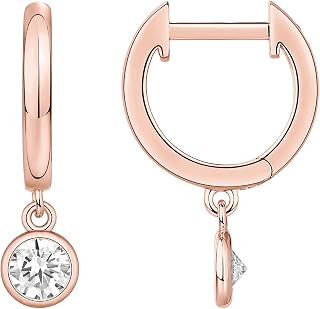 PAVOI 14K Gold Plated Butterfly Dangle Earrings for Women – Lightweight Huggie Earrings with cubic zirconia - Trendy Fashion Jewelry