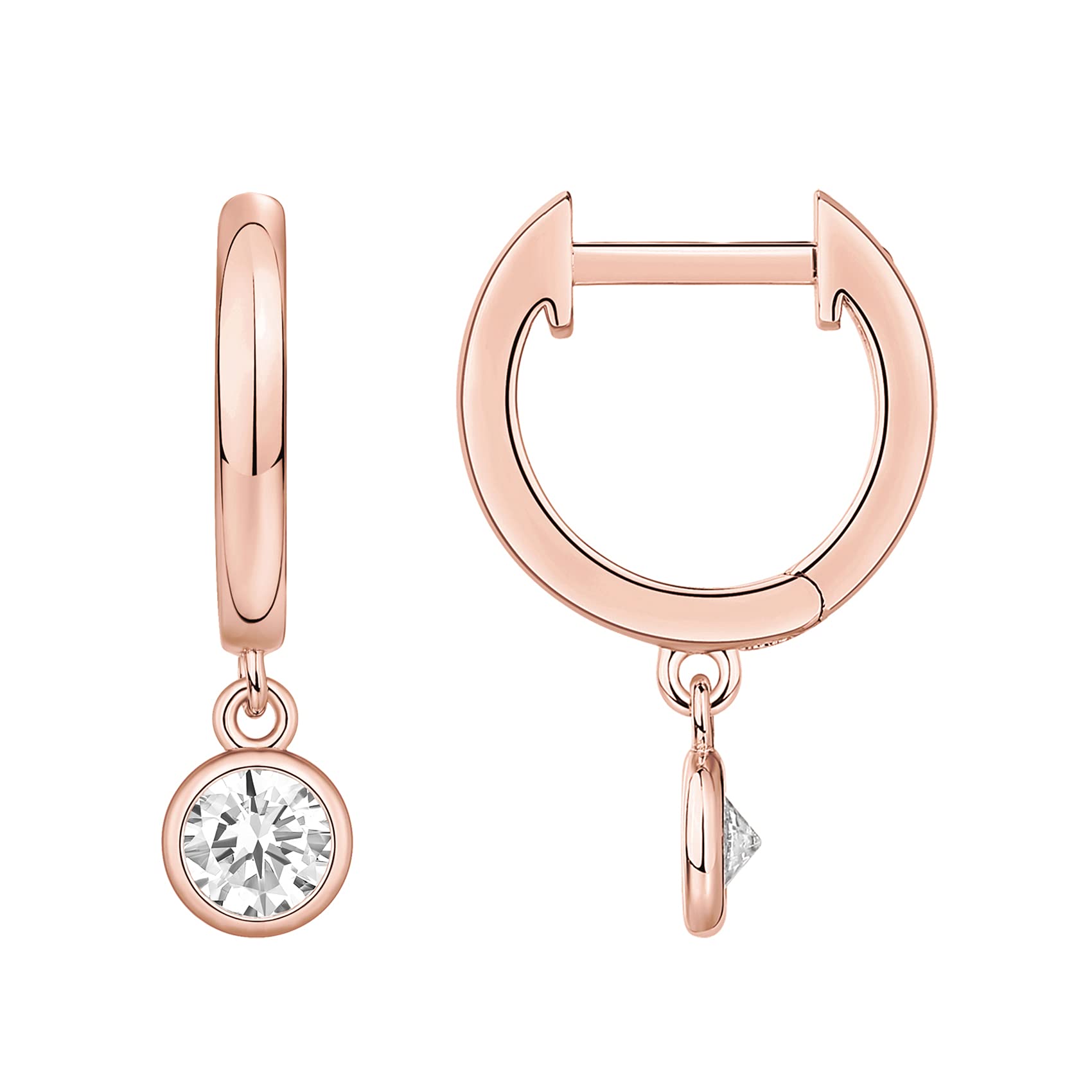 PAVOI 14K Gold Plated Butterfly Dangle Earrings for Women – Lightweight Huggie E