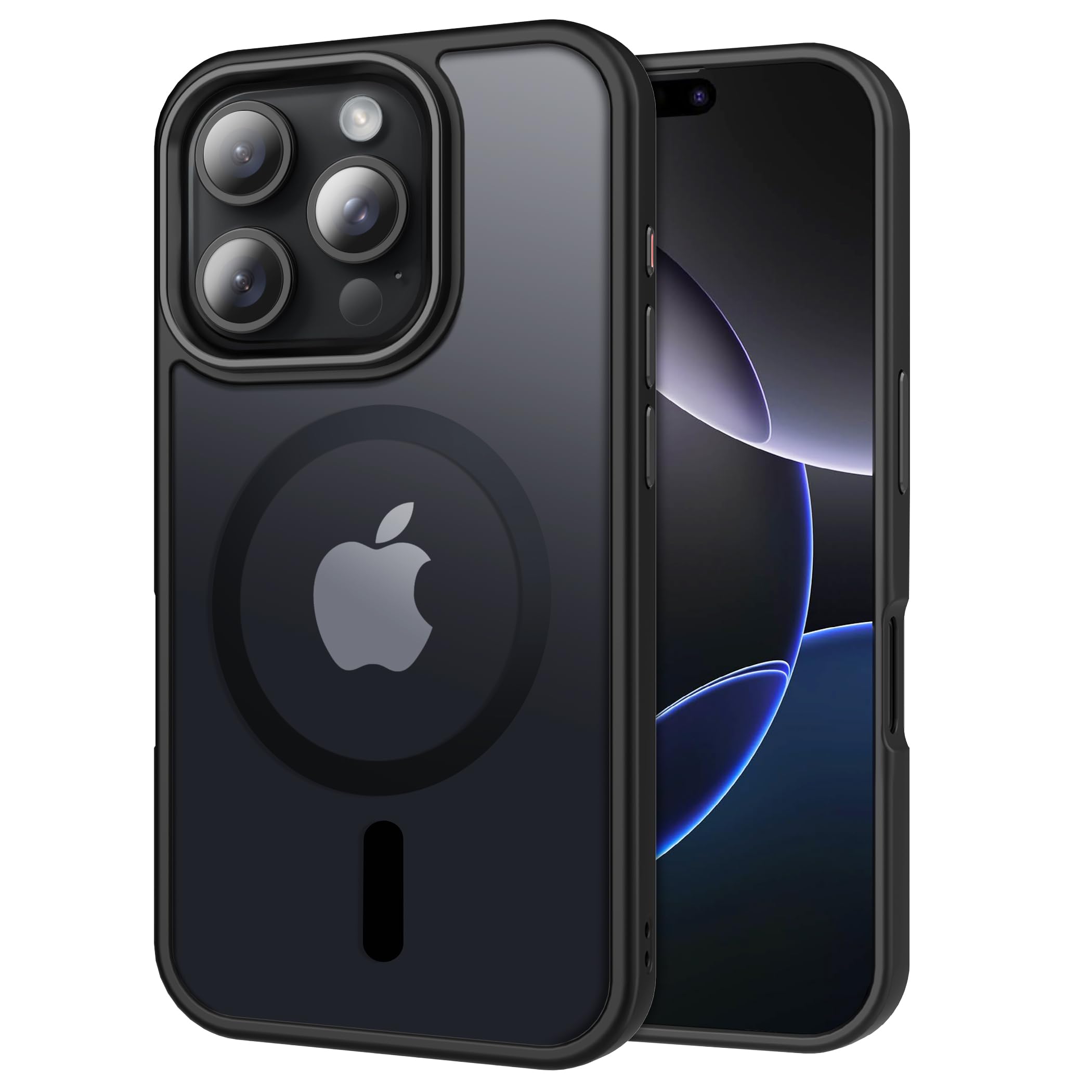 CACOE Magnetic Case for iPhone 16 Pro 6.1 inch, Matte Black