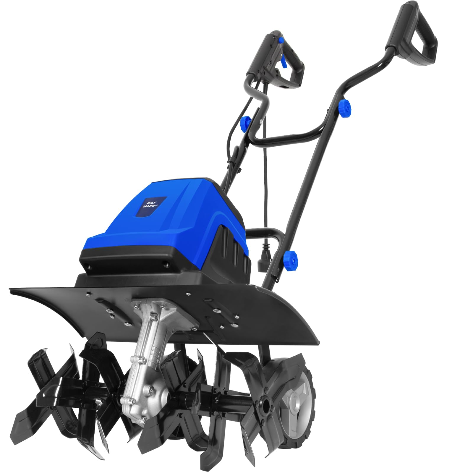 BILT HARD 18 Inch Electric Tiller Cultivator, Corded 15 Amp 6 Steel Tines Tiller