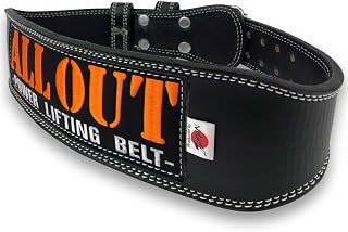 ALLOUT Genuine Leather Training Belt, Power Belt, Muscle Training, Deadlift Belt, Leather, Lifting Belt, High Density Cowhide, Unisex