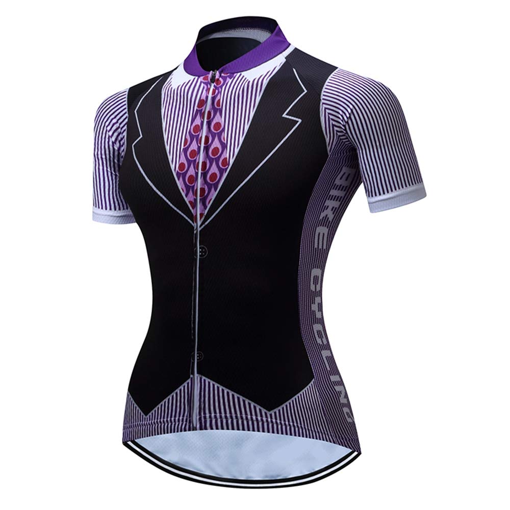 Ladies Cycling Jersey Short Sleeve 3 Pockets Reflective S-3XL