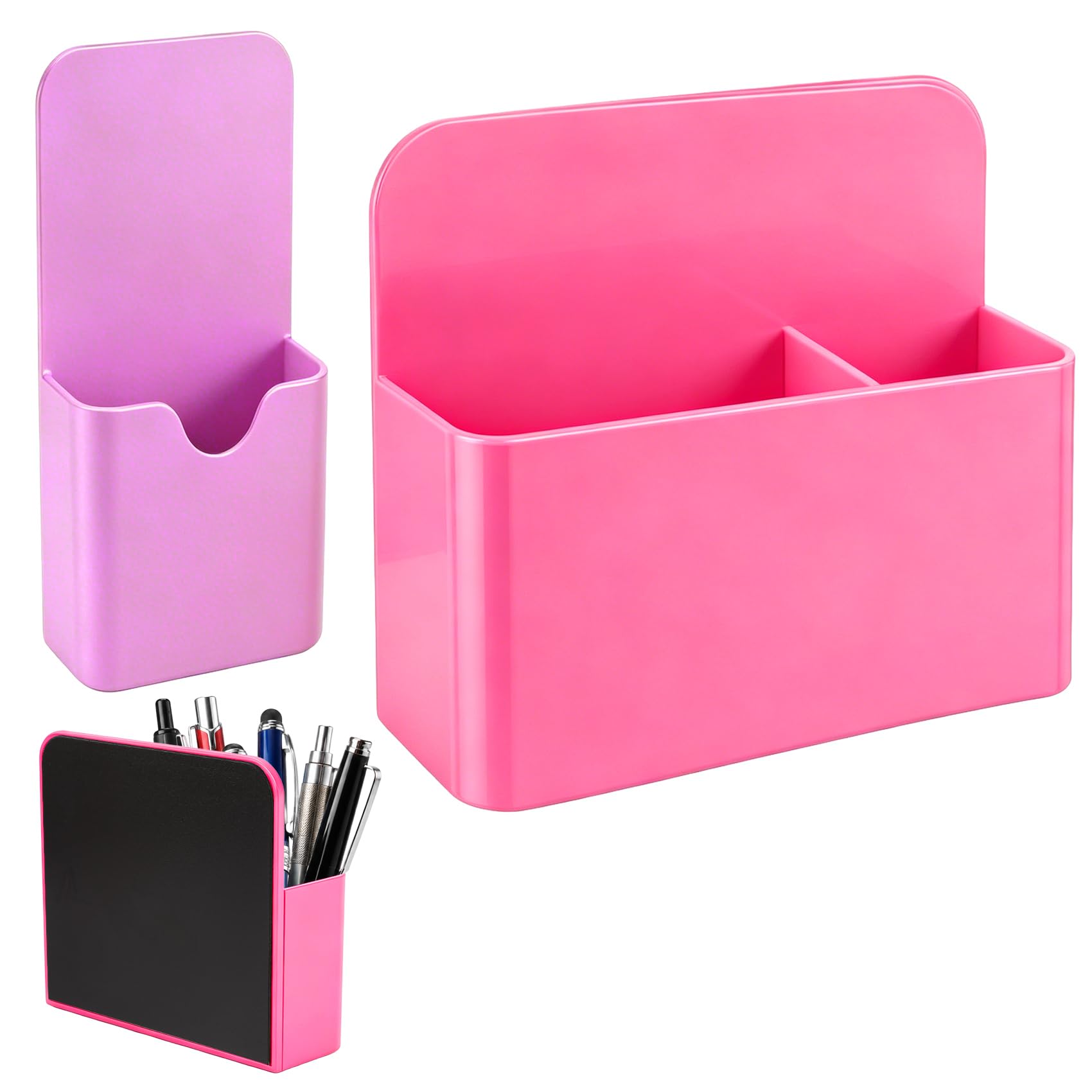 Magnetic Pen Holder, 2 Pack Magnetic Dry Erase Marker Holder with Compartments, 