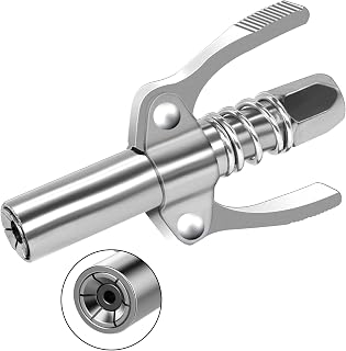 Bcautay Grease Gun Coupler, 1000PSI Double Handle Grease Couplers | for All Standard Automotive Grease Gun for All Types of Grease Gun (Coupler Only)