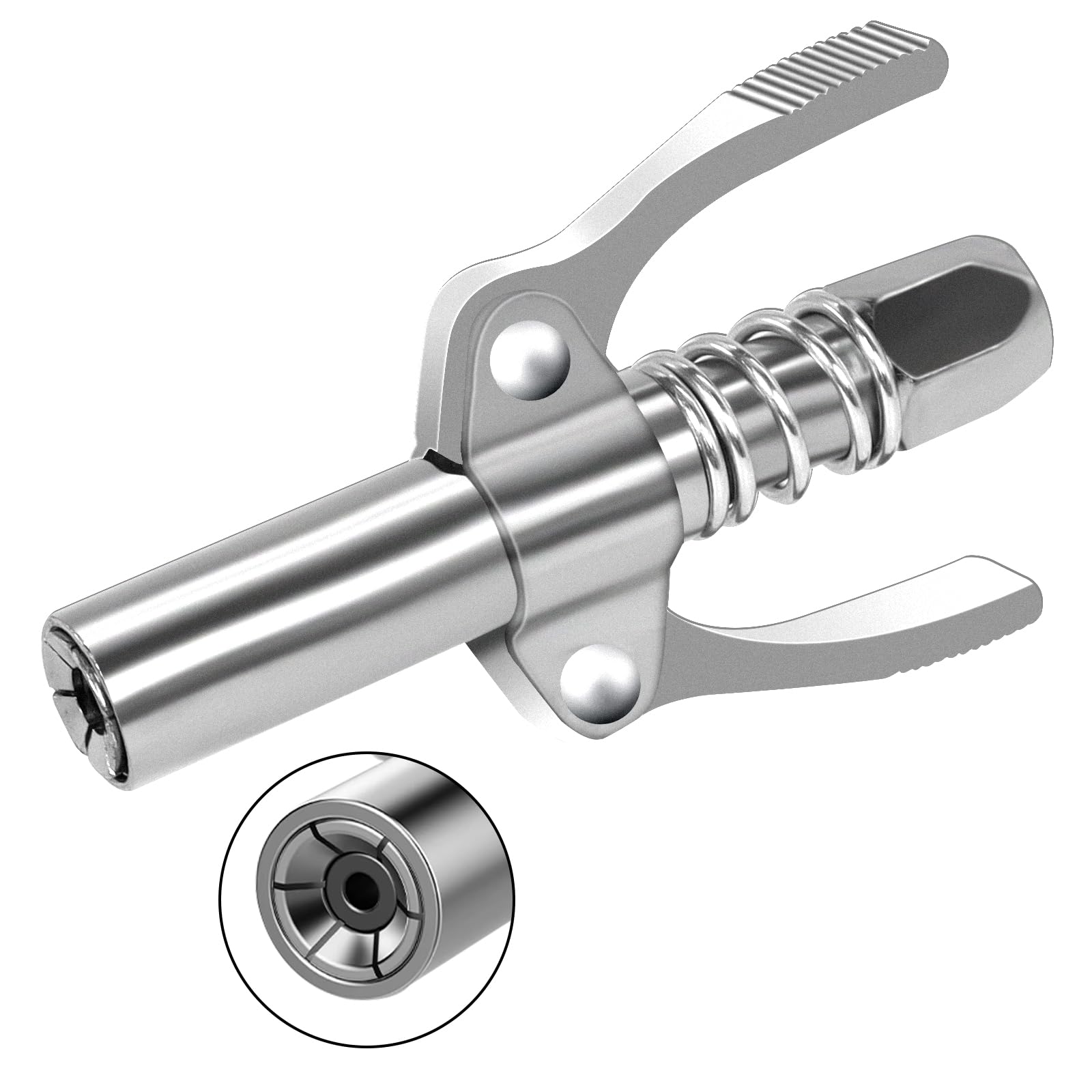 Bcautay Grease Gun Coupler, 1000PSI Double Handle Grease Couplers | for All Stan