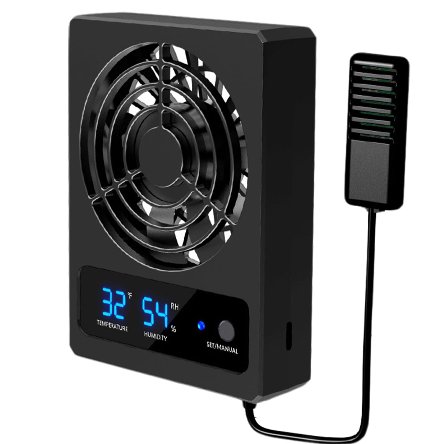 Ventilation Fan for Reptile Tank Cooling Fan Dehumidifier with LED Display for R