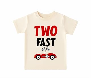 Songbird Celebrations 2nd Birthday Boy Shirt – Two Fast Vintage Race Car Baby Boy Birthday Tee