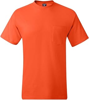 Hanes Beefy-t Pocket, Heavyweight Cotton Pocket Tee for Men, Full-Cut T-Shirt, 1 Or 2 Pack Men's T-Shirt (Pack of 1)