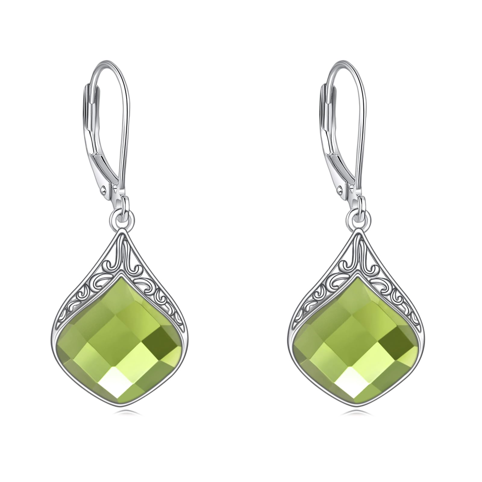 Teardrop Earrings Sterling Silver Filigree Irish Celtic Teardrop Drop Earrings J