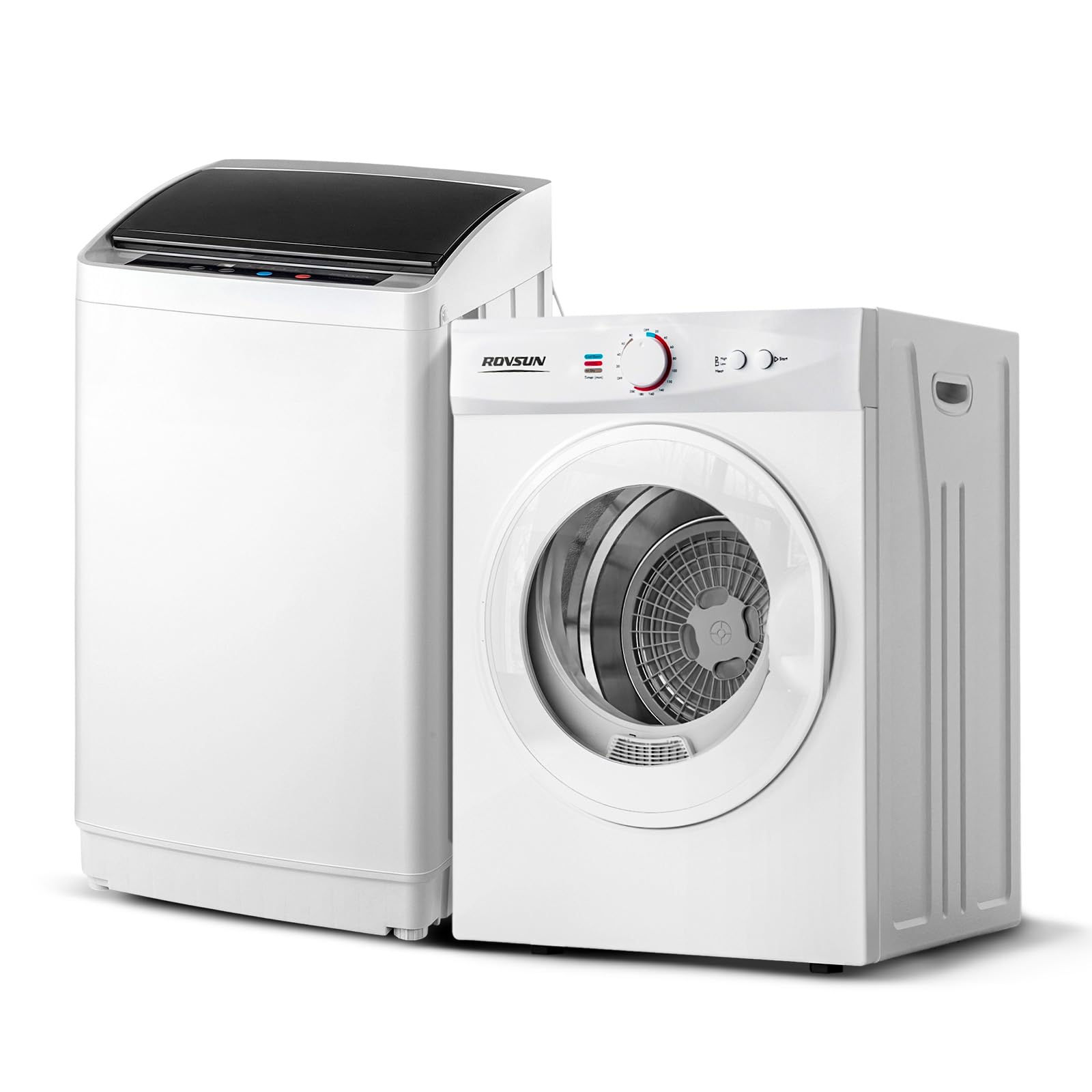ROVSUN 1.8CuFt Portable Clothes Dryer and 17.8LBS Full-Automatic Washing Machine