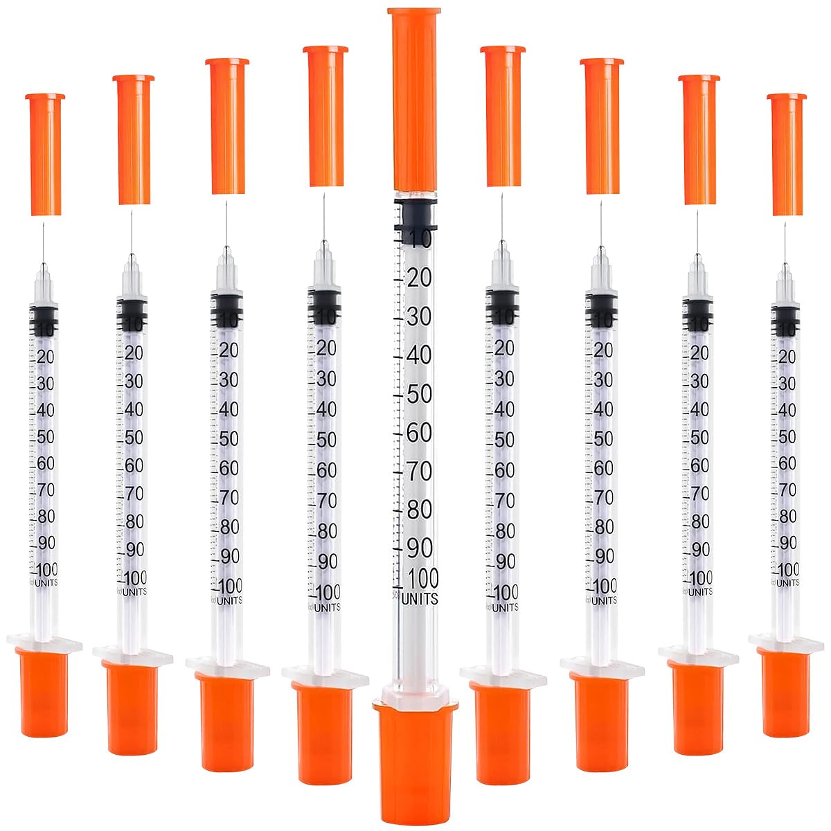 40 PACK U-100 Disposable Syringes 1ml/cc, 30G 5/16" (8mm), Individually Wrapped for Precision, Hygiene, and Safe Use