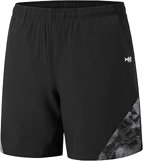 Bassdash 7 Inch Men's Fishing Shorts for UPF 50+ Lightweight Waterproof Quick Dry Hiking Zipper Bag FP06M