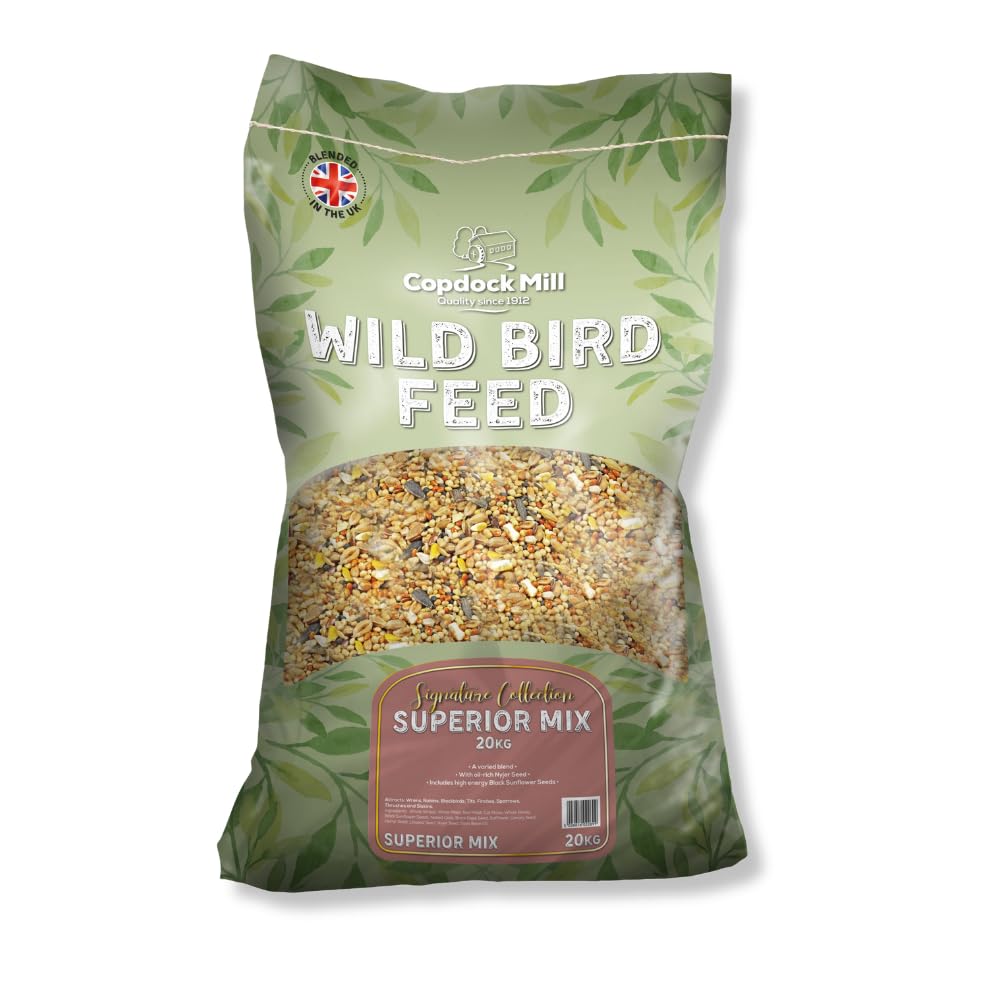 Copdock Mill Wild Bird Seed Superior Mix 20kg | All Year-Round Bird Seeds for Sm