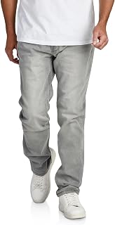 riverso RIVChris Men's Jeans Modern Fit Straight Cotton Denim Stretch Black Blue Grey W29 W30 W31 W32 W33 W34 W36 W38