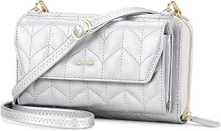 nuoku RFID Blocking Wristlet Wallet for Women, Zip-Around Crossbody Clutch with 2 Removable Straps