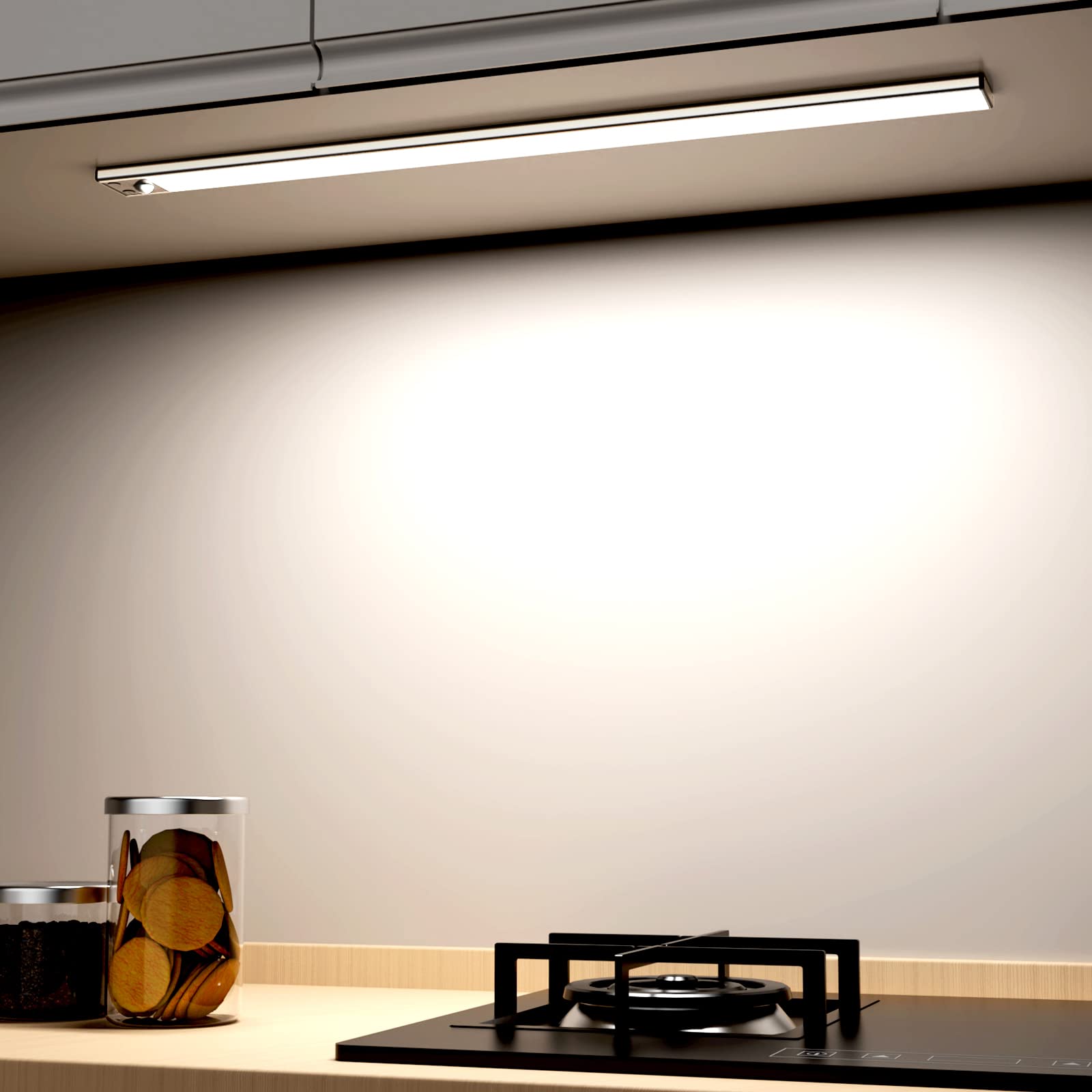 OUILA LED Wardrobe Light, LED Wardrobe with Motion Sensor, 41 cm Magnetic Rechar
