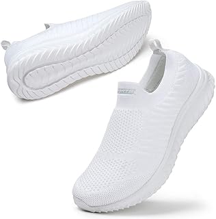 STQ Basket Femme Chaussures de Sport sans Lancts Confortable Chic Respirantes Mode de Ville Marche Slip on Fitness Tennis Travail Légères Enfiler Running Outdoor Gym Jogging Course Basquette Sneakers