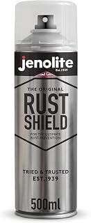 JENOLITE Rust Shield Clear Lacquer Spray 400ml - Clear Coat Spray Paint | Clear Acrylic Sealer Spray for Cars, Motorcycles, DIY Crafts - High Temp Resistant +180°C Spray Lacquer