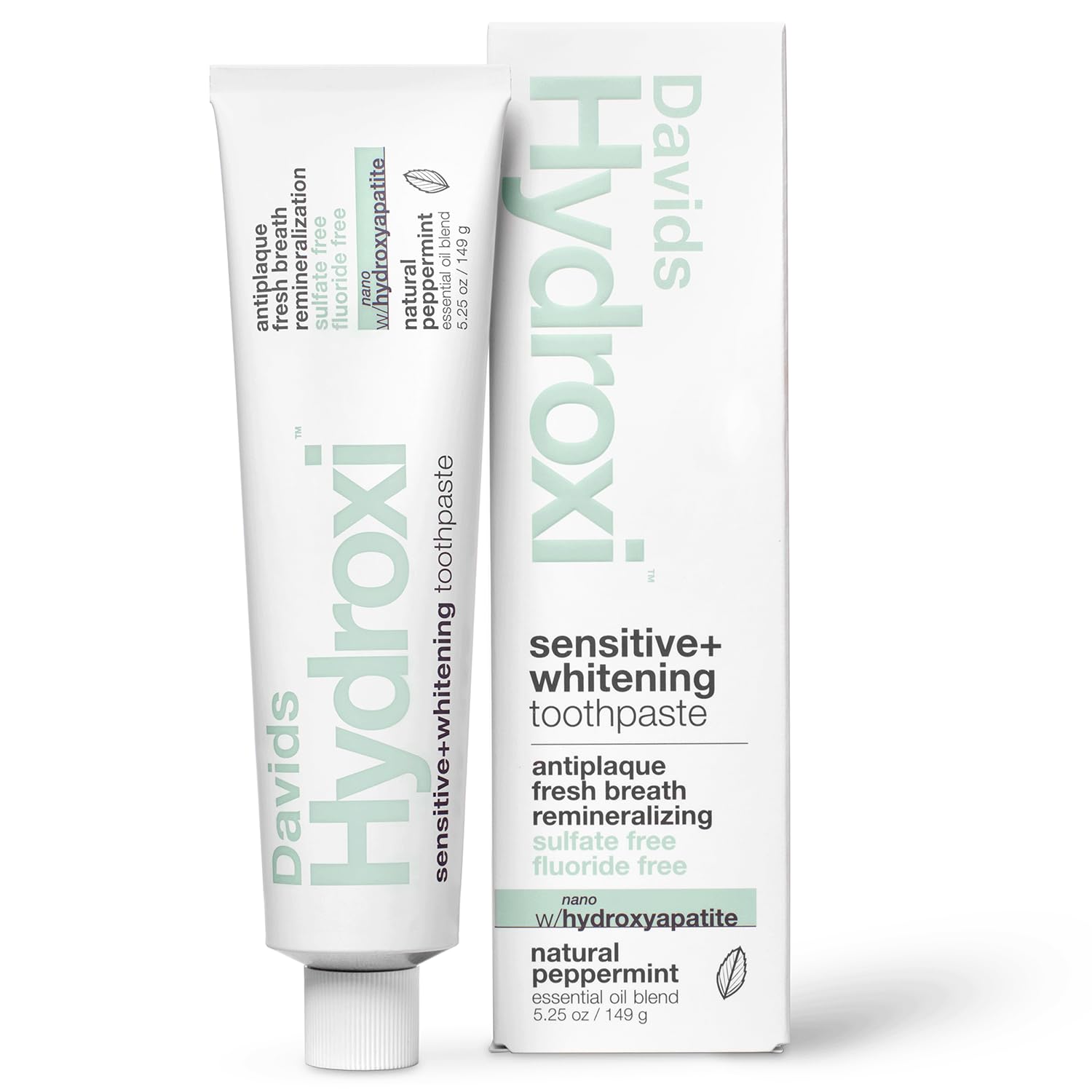 Davids Nano Hydroxyapatite Toothpaste Sensitive Whitening Peppermint 5.25oz | Fl