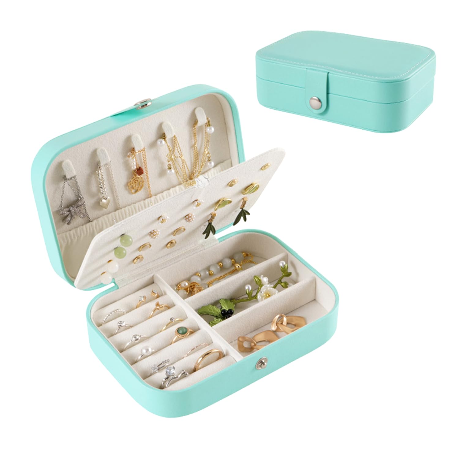 Jewelry Organizer Box - Travel Storage Case for Earrings, Rings, Necklaces, Brac