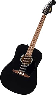 Fender California Debut Redondo Series Beginner Acoustic Guitar, Black | Acoustic guitar for beginners, slim neck, starter-friendly, 2-year warranty