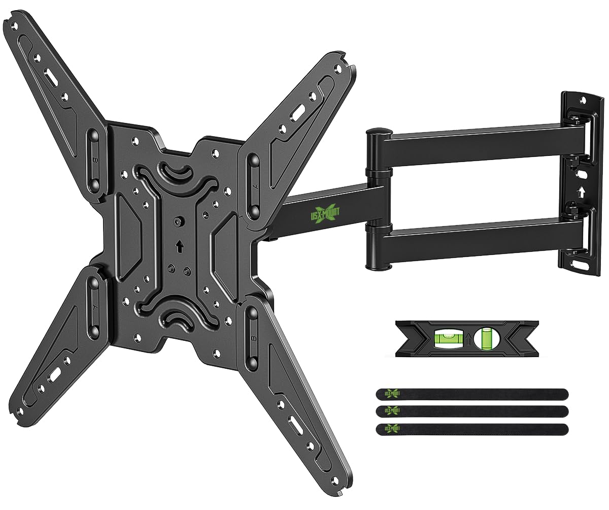 USX MOUNT Full Motion TV Wall Mount for 26-65 Inch TVs up to 77Lbs, Wall Mount T