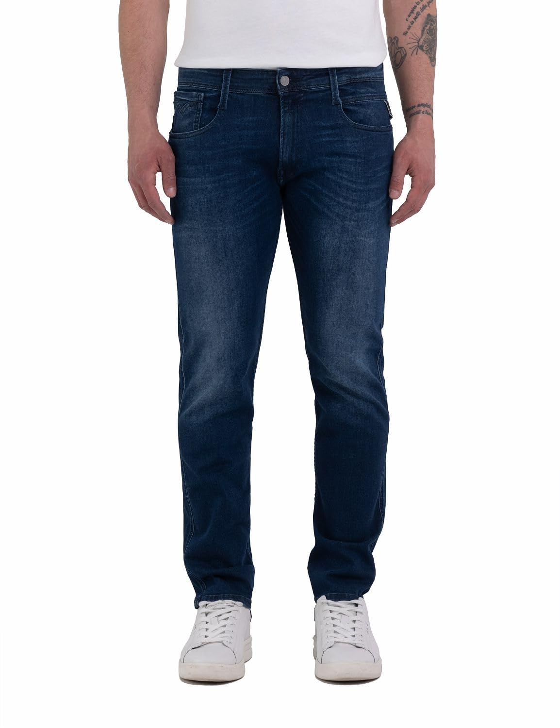 Replay Men's Anbass Slim Fit Jeans with Power Stretch