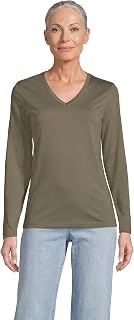 Lands' End Women's Supima Long Sleeve V-Neck Tee
